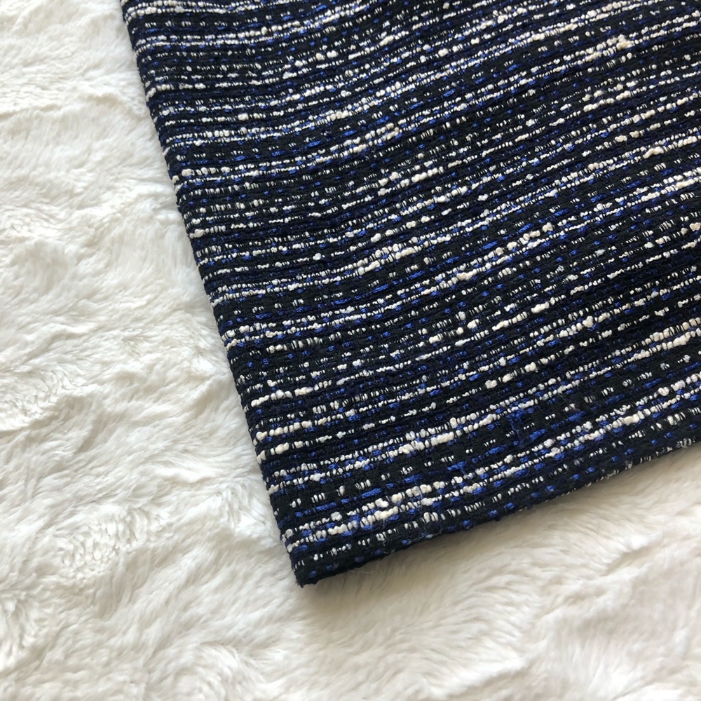 J. CREW Blue & Black Tweed Skirt - Picture 2 of 5